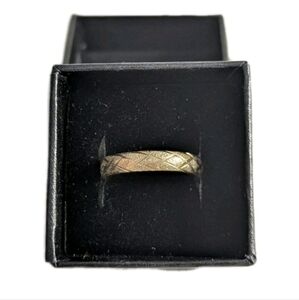 Vintage 10K Gold Textured Ring Size 9